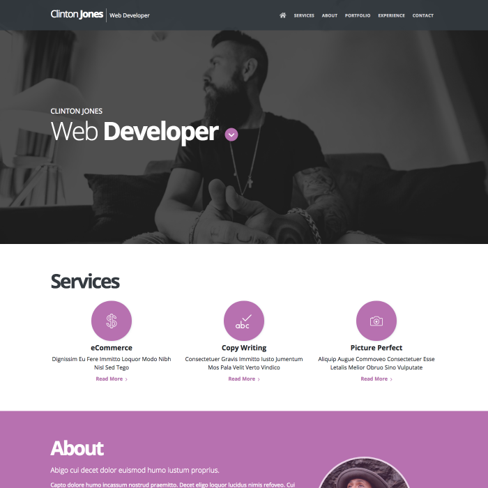 index-freelancer-portfolio page thumbnail